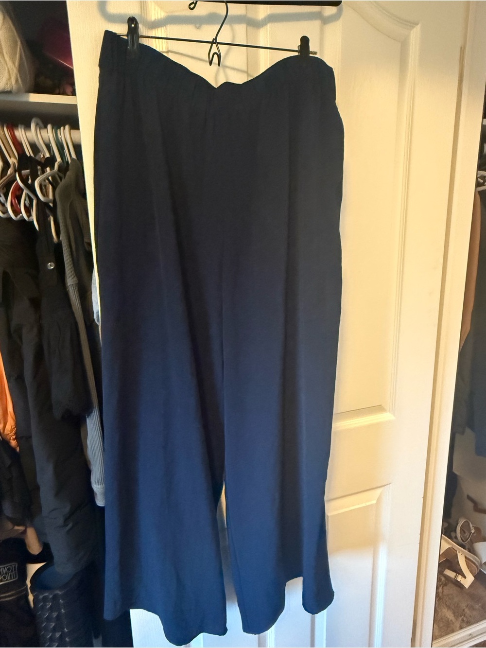 SOLD- Dynamite Wide-Leg Navy Pull-On Pants - Picture 2 of 2